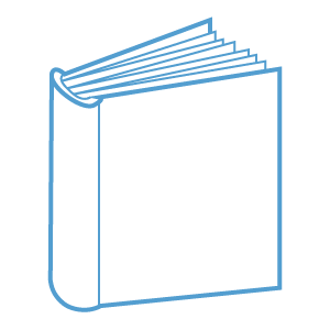 Icon of a partially open book.