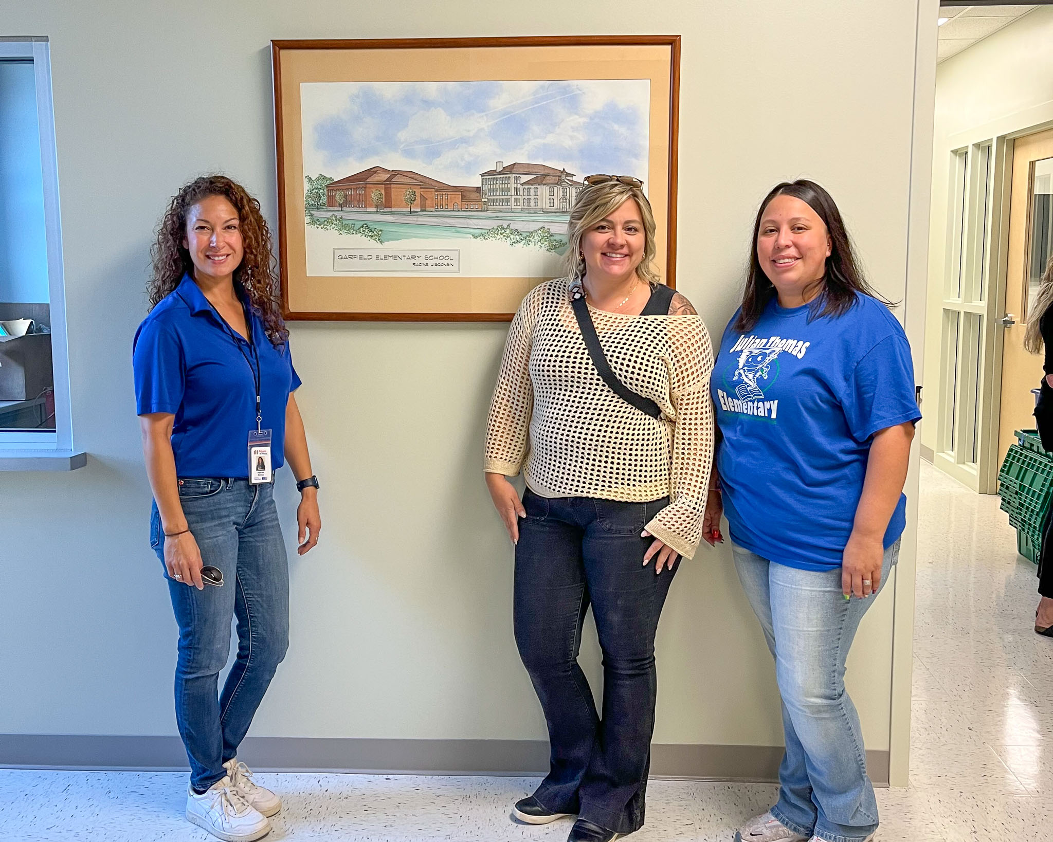 staff standing in school 