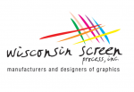 A logo for Wisconsin Screen Process